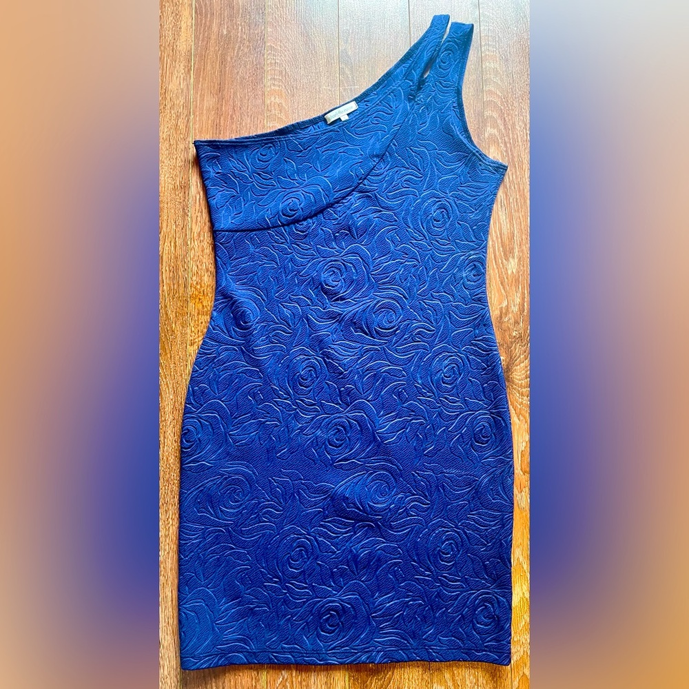CHARLOTTE RUSSE Blue One-Shoulder Dress